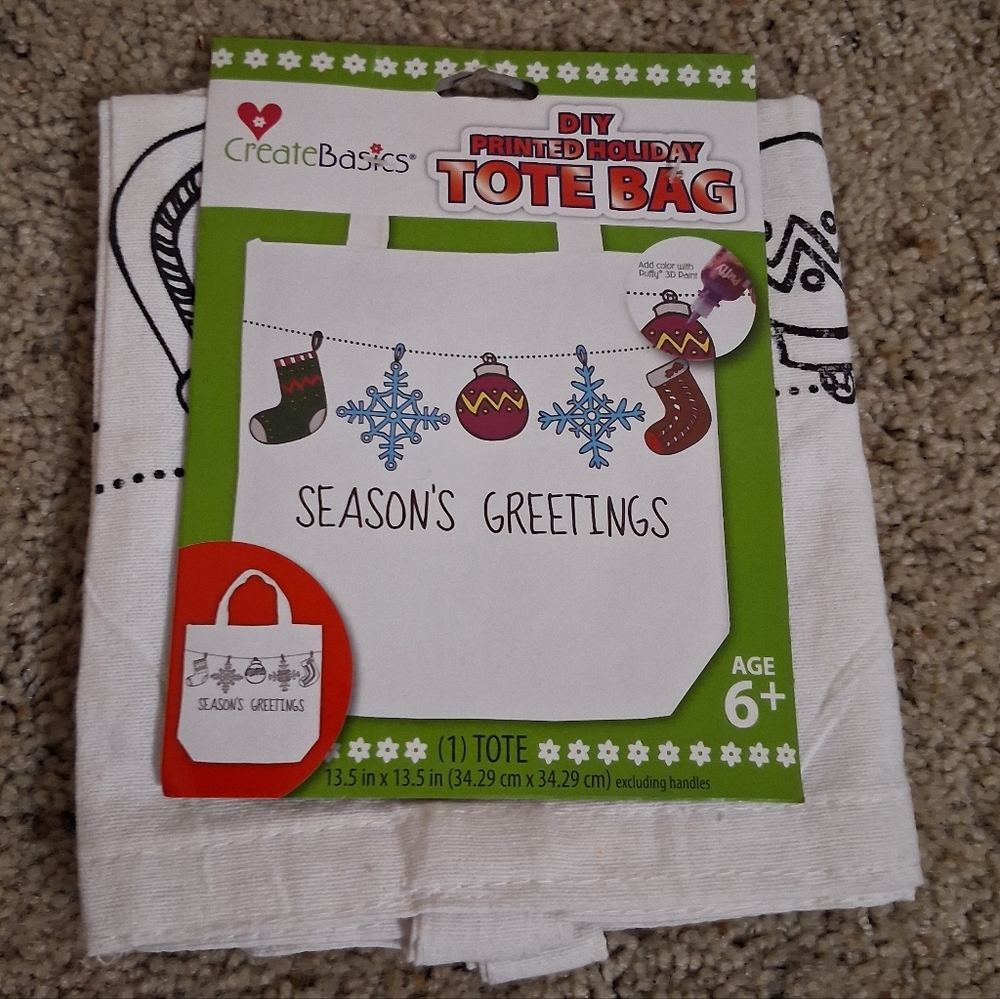 DIY Holiday Tote Bag - Seasons Greetings